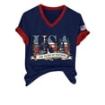 thumbnail image 6 of kaondbfi Summer Tops for Women Women's 250Th Anniversary Print V Neck T Shirt 250Th Anniversary Tshirt Patriotic Tee Womens Essentials Fashion Clothing, 6 of 7
