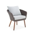 thumbnail image 5 of Athens All-Weather Brown Wicker Outdoor Chairs with Light Gray Cushions, Set of 2, 5 of 11