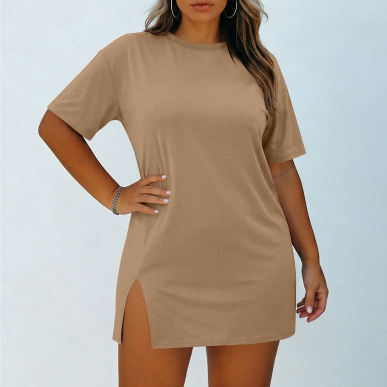 knee length t shirt dress with pockets Pocket Tee Shirt Dress