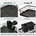 thumbnail image 6 of Sink dish drain rack, kitchen countertop expandable stainless steel dish drain rack, dish drain rack in sink, dish rack above sink (with cutlery rack), silver, 6 of 7