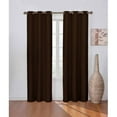 thumbnail image 1 of Eclipse Madison Solid Blackout Grommet Top Single Window Curtain Panel, Brown, 42 x 95, 1 of 5