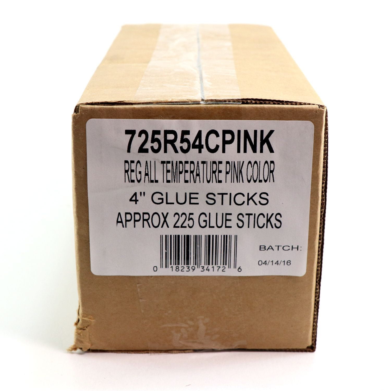 725R54CPINK Full Size 4" Pink Color Hot Glue Stick - 5 lb Box