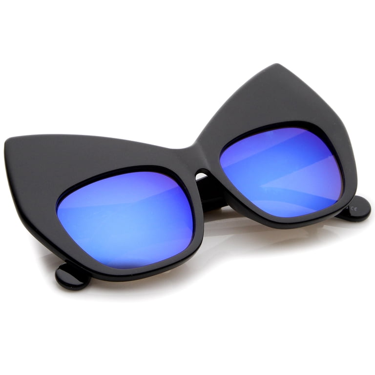 sunglassLA Unisex Chunky Frame Colored Mirror Square Lens  display picture 2