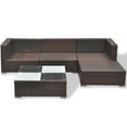 thumbnail image 5 of vidaXL 5 Piece Garden Lounge Set with Cushions Poly Rattan Brown, 5 of 5