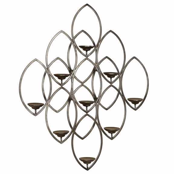 Geometric Iona Gunmetal Metal Wall Sconce Modern Candelabra