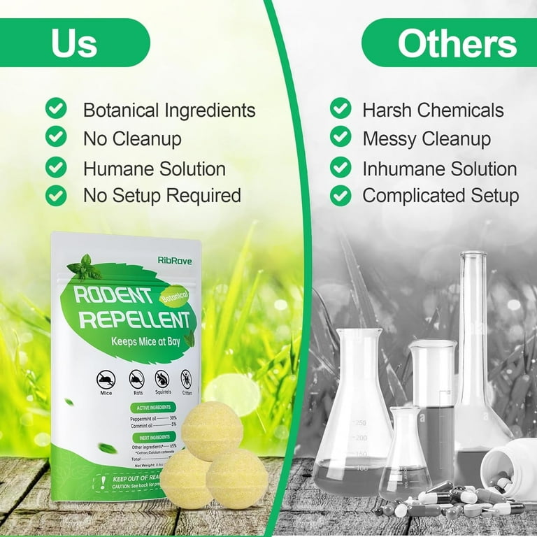 10 Packs Rodent Repellent Peppermint Oil to Repel Mice and Rats Mint Mice Repellent for Indoor & Outdoor to Get Rid of Mouse Rat Pest Squirrel Spider for Attic Garage RV House Light Yellow