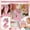 B, variant on 1-Piece Pink Glitter Butterfly Crown Number Birthday Candle, Cake Topper for Princess & Royal Parties Number 2