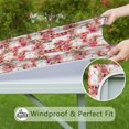 thumbnail image 6 of Bichon Frise Dog and Pioneer Flower Square Fitted Tablecloth with Elastic Edge,Square Table Cover,Washable Elastic Table Cover for Home Kitchen Party Decor 36"x36", 6 of 6