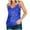 Blue, variant on Turilly Sequin Tops for Women Sparkly Summer Tank Top for Club Solid Color Boat Neck Camis Tops