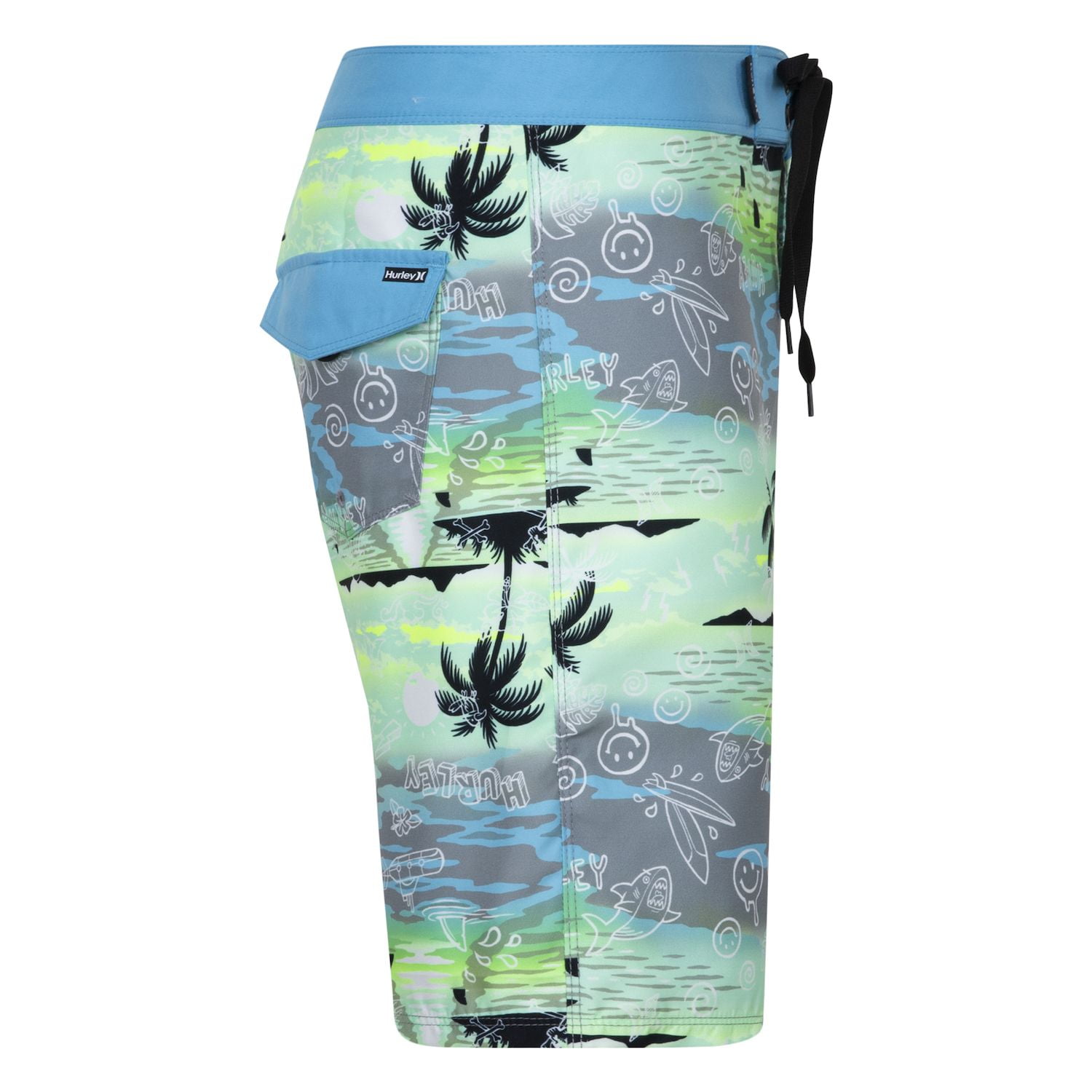 Boys 8-20 Hurley Doodle Paradise Swim Boardshorts Color: Blue Lazer Size: 14