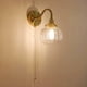thumbnail image 2 of Aplique de Pared Moderno de Mediados de Siglo con Interruptor, Atenuación de 3 Colores, 220 V, Lámpara de Pared de Vidrio Transparente con Forma de Globo., 2 of 7