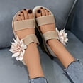 thumbnail image 4 of Wedge Sandals for Women Espadrilles Dresssy 2023 Bohemia Elastic Ankle Strap Sandals Open Toe Summer Wedding Platform Shoes Sandal, 4 of 6