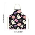 thumbnail image 3 of Spooky Print Kitchen Apron - Adjustable Halloween Cooking Apron Full Coverage Protective Smock Craft Painting Baking Bib(Black Pink), 3 of 6