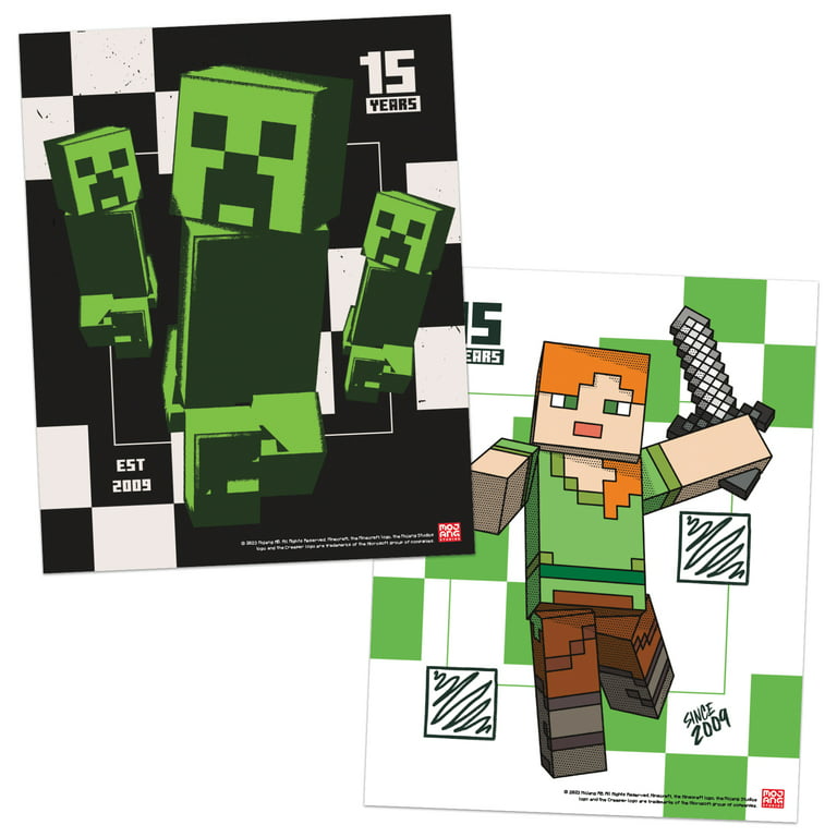 Trends International 2024 Minecraft - 15 Year Anniversary Collector's  Edition Calendar & Magnetic Frame