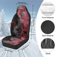 thumbnail image 7 of Uorisanigo Car Front Seat Cover, Universal 2 Pcs High Back Bucket Seat Covers, Soft Flurry Halloween Cobweb Bat Automotive Seats Covers for Most Vehicles SUV Pick-up Truck, 7 of 7