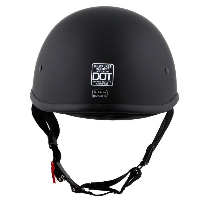 adult bike helmets milwaukee T68 The O.G. Hi-Vis Neon Yellow Motorcycle DOT Approved Skull Cap Half Helmet Biker face helmet collection is made of a composite shell which meets and exceeds the Department of Transportation FMVSS 218 safety standards Milwaukee Helmets MPH9817DOT Breeze Red