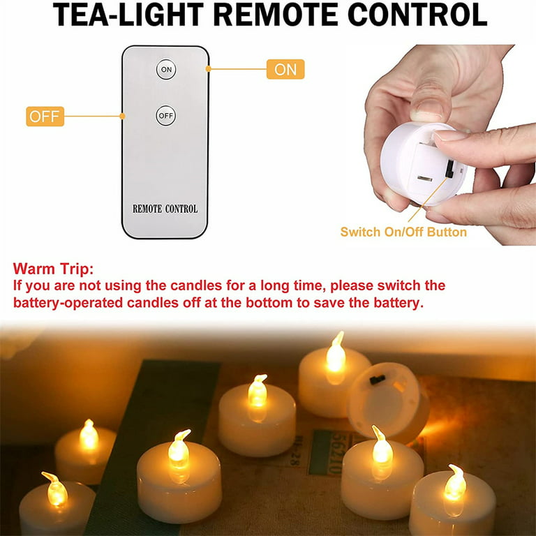 Tilbageholdenhed Spytte svært 24pcs LED Flameless Candles Realistic and Bright Flickering Battery  Operated LED Votive Tea Light Candles with Remote Controlled for Christmas  Wedding Festival Celebration, Warm White - Walmart.com