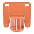 thumbnail image 1 of Portavasos para reposacabezas de coche, organizador para asiento trasero, sombreros y bolsos, fácil instalación Naranja, 1 of 9
