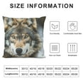 thumbnail image 5 of Orinice Wolf Snow Graphic Decorative Cushion Throw Pillow Cover Square Winter Printed on Both Sides 1PC 24x24in, 5 of 5