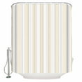 thumbnail image 2 of Cream Striped Waterproof Fabric Shower Curtain, Modern Farmhouse Cream White Stripes Shower Curtain for Bathroom Curtains Bathtubs Hotel Washable Shower Curtains with 12 Hooks Long 72x78in, 2 of 6