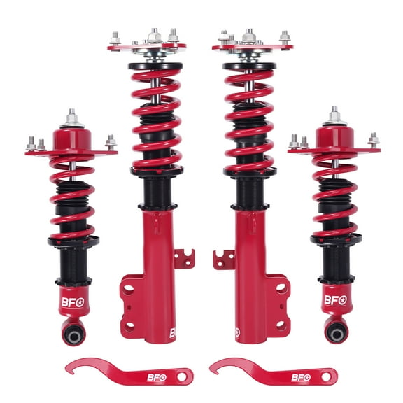 BFO Coilovers for Scion TC 2005-2010, Height Adjustable Coilovers Suspension Kit, Preset Damping Shock Absorber Struts, Lowering Kit Red
