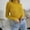 Yellow, variant on Women's Sweaters Lightweight Under $10 Casual Collar Button Solid Color Base Knitted Sweater