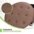 thumbnail image 5 of Magshion Storage Ottoman with Padded Seat, Modern PU Leather Footrest, Round Seat stool for Living Room Bedroom , Brown, 5 of 8