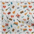thumbnail image 4 of Soimoi Musical Instruments Print, Velvet Fabric, Decor Sewing Fabric by The Yard 54 Inch Wide,Decorative Fabric for Upholstery and Home Accents, Red, Orange, 4 of 5