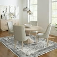 thumbnail image 3 of Boho Vintage Round Rug ft- Faux Wool Dreely Washable Area Rug Small Distressed Throw Rugs Floor Carpet for Door Mat Entryway Bedrooms Laundry (Round - ; Diameter Border ), 3 of 7