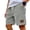 16# Light Gray, variant on Mens Corduroy Shorts Casual Elastic Waist Drawstring 2026 Summer Beach Lounge Short Navy 2XL