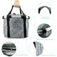 thumbnail image 4 of Front Bicycle Basket, Foldable Front Bicycle Basket Detachable Multipurpose Bicycle Basket Waterproof Storage Basket Metal Aluminum Frame Organizer for Shopping, Commuting, Camping and Outdoor, 4 of 6