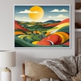 thumbnail image 2 of Designart "Fields of Serenity Minimalist Multicolor II" Oversized Landscapes Framed Wall Art - Traditional Green Meadow Bedroom Framed Canvas Wall Art, 2 of 7