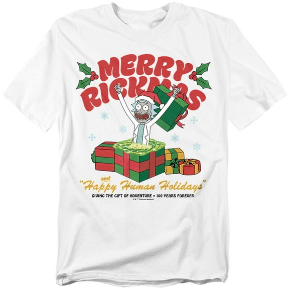 Rick And Morty T-Shirt Christmas Merry Rickmas Presents Unisex Graphic Tee For Men & Women