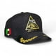 thumbnail image 1 of Vago Style Gorra Triángulo Dorado Snapback Negra Visera Curva de Gamuza, 1 of 5