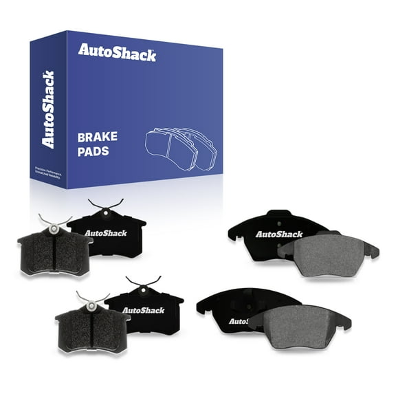 AutoShack Front & Rear Ceramic Brake Pad Set Replacement for 2012-2018 Volkswagen Jetta 2014-2019 Volkswagen Beetle 8-PC