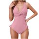 thumbnail image 1 of Traje de baño de moda para mujer, traje de baño con cuello en V y tirantes, traje de baño de nailon para mujer, 1 of 4