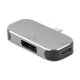 thumbnail image 1 of Hub USB C 3 en 1 con puertos DP, USB A y Tipo C, compatibilidad con 4K HDR, carga rápida, para Windows, Android y MAC, 1 of 5