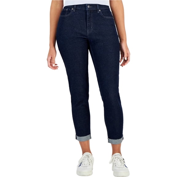 Calvin Klein Womens Tapered Slim Fit Jeans, Blue, 25