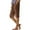Brown, variant on Lenpel Bermuda Shorts for Women Summer Casual Elastic High Waisted Side Button Cotton Linen Shorts Knee Length Shorts