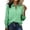 Green, variant on Women's Collared Button Shirts Puff Cuff Loose Satin Long Sleeve Blouses for Office Business Daily Spring Fall Wear
