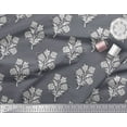 thumbnail image 2 of Soimoi Polyester Crepe Fabric Leaves & Floral Block Print Fabric by The Yard 52 Inch Wide, 2 of 3