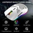 thumbnail image 6 of ZIYOULANG Ultralight Wired Gaming Mouse, Lightweight Honeycomb Shell, 4 RGB Breathing Backlit Mice, 6 Adjustable DPI 6400, USB Optical Computer Mice for Gamer / Office, 6 of 8
