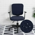 thumbnail image 3 of facefd Stretch Computer Chair Slipcovers Rotating stretchable slipcover Chairs Slipcover Chair Seat Covers for Office Dark Blue, 3 of 9
