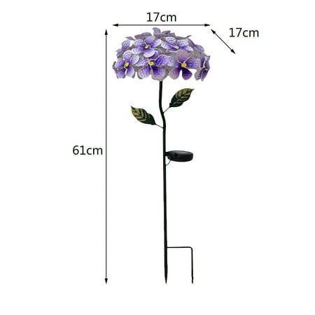 

QYZEU Vintage Easter Cards Book The Warden Sign Led Solar Garden Ground Lamp Lamp Lamp Hydrangea Plug Flower Home Decor