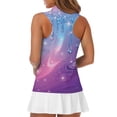 thumbnail image 5 of HUIACONG Golf Shirt with Glitter Dripping Galaxy Pattern, Sleeveless Golf Shirt for Golf and Tennis Outdoor Activities, 5 of 7