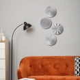 thumbnail image 6 of Silver Metal Sunburst Wall Sculpture Set of 4 for Home Living Room Office, 6 of 6