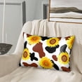 thumbnail image 3 of Disketp Cow Print Sunflower Satin Pillowcase For Hair And Skin - Satin Pillow Cases Standard Size 20x30 Inches With Zipper,Gifts For Women Men, 3 of 8