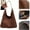 Coffee, variant on Slouchy Hobo Bag, 2026 New Suede Tote bag for Women, Vegan Leather Crescent Handbag Purse for Casual Travel