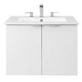 thumbnail image 6 of Sink Vanity Cabinet, Wall Mounted, Melamine, White, Modern Contemporary Urban Design, Hotel Bedroom Bathroom Master Suite Guest, 6 of 10