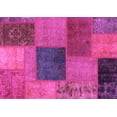 thumbnail image 1 of Ahgly Company Indoor Rectangle Patchwork Pink Transitional Area Rugs, 7' x 9', 1 of 4